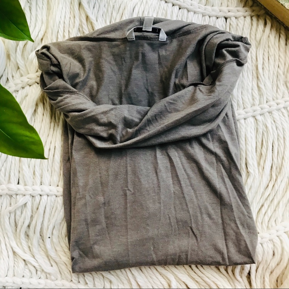 CABI olive green cowl neck (LS)